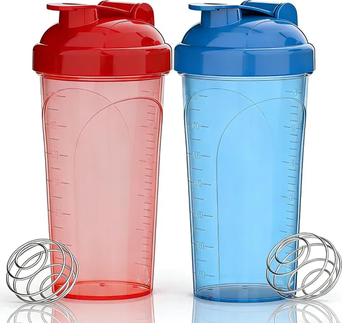 Miniatura 11 de Botella agitadora - 650ml/23oz, duradera y a prueba de fugas, perfecta para batidos de proteínas súper cremosos para el fitness - Rosa