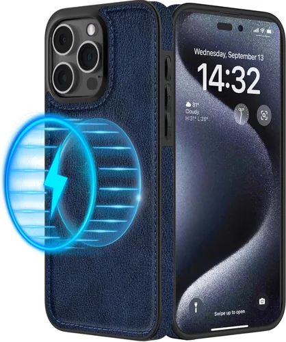 Miniatura 10 de LOHASIC MagSafe, funda de piel sintética suave y magnética para iPhone 15 Pro, de piel sintética, para hombres y mujeres, funda delgada de diseñador