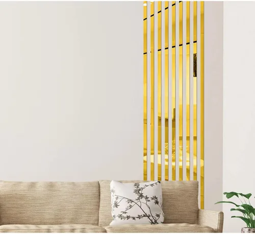 Miniatura 6 de 15 Piezas de Moldura Flexible Autoadhesiva, Adhesivo Vibrante Tipo Espejo, Adhesivos Desmontables para Marcos de Pared/Borde de Papel Pintado/Líneas