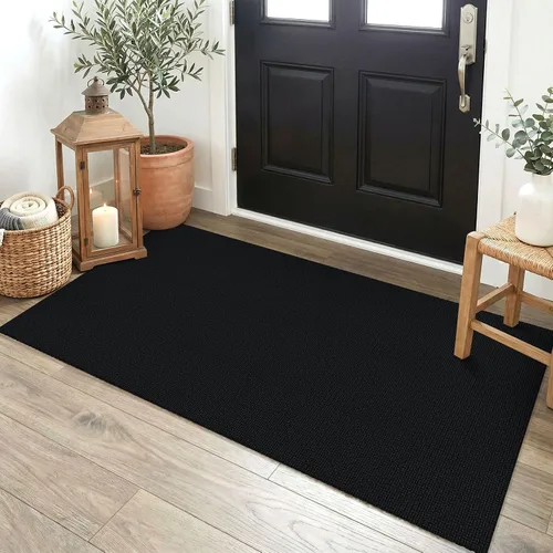 Miniatura 195 de EARTHALL Alfombra pequeña de 2 x 3 pies, lavable para entrada, antideslizante, trenzada, alfombra para puerta interior y exterior, alfombra tejida