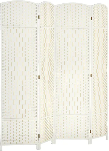 Miniatura 25 de HOMCOM Divisor de habitación de 3 paneles, pantalla de privacidad plegable de 6 pies de alto, partición de pared independiente tejida a mano
