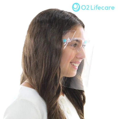 Miniatura 4 de [O2 Lifecare] Paquete de 3 protectores faciales reutilizables