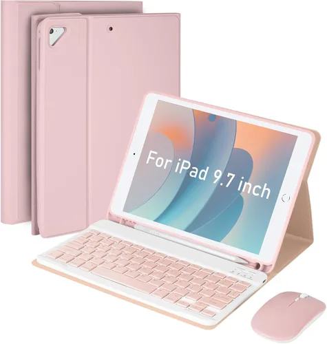 Miniatura 11 de SOPPY Funda con teclado Bluetooth y mouse para iPad de 11ª generación (A16) de 11 pulgadas 2025, 10ª generación de 10.9 pulgadas 2022, funda Azul