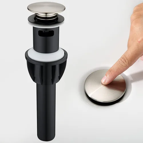 Miniatura 18 de TIORIY Desagüe Pop Up Cromado para Lavabo de Baño, con Rebosadero Tapón de Lavabo de Baño de Plástico para Grifo de Vasija, Montaje de Tocador