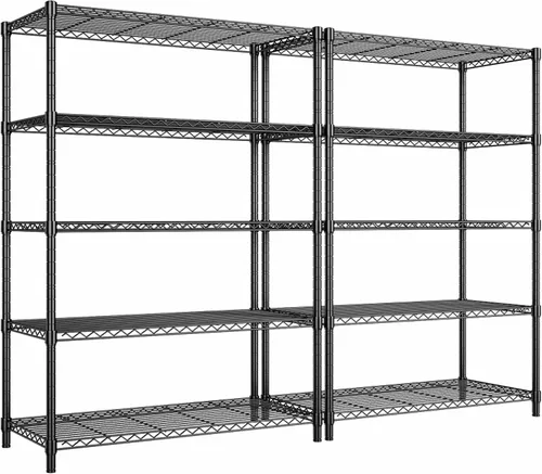 Miniatura 12 de Romorgniz Estantería de 5 niveles de 1010 libras, estantes de alambre ajustables, estantería de metal, estante de almacenamiento para cocina