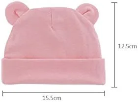 Miniatura 6 de Guozyun Sombreros recién nacidos Bebé Niña Algodón Beanie Gorras Sombrero Bebé Suave Cráneo Tapas Hospital Sombrero para Bebé Niña 0-12 Meses
