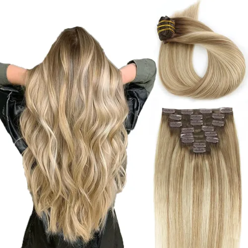Miniatura 12 de ABH AMAZINGBEAUTY HAIR Extensiones de cabello humano negro con clip, 8 piezas de extensiones de volumen con clip, 4.23 onzas, sedoso, lacio, suave