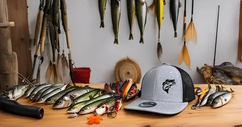 Miniatura 32 de Sombreros de pez lubino para hombres y mujeres, regalos de pesca con mosca, gorra de béisbol para papá