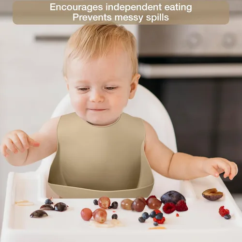 Miniatura 6 de Juego de 10 piezas de alimentación para bebés El juego de utensilios de destete LED para bebés incluye cuenco de succión y plato, cuchara
