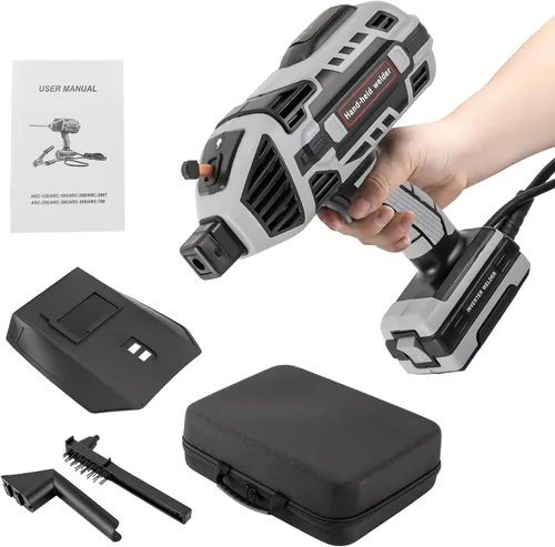 Miniatura 5 de Máquina de soldadura de mano, pistola de soldadura de arco portátil, kit de máquina soldadora eléctrica con caja de herramientas, máquina
