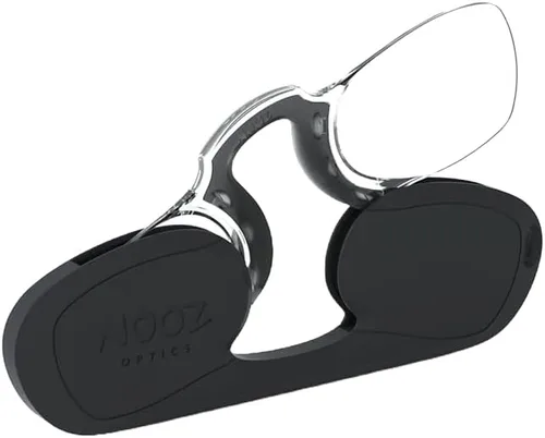 NOOZ Armless Reading Glasses for Women & Men – Ultra-Lightweight 6g - Presbyopia Readers with Keychain Case - Rectangular