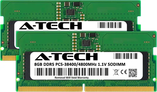 Miniatura 3 de A-Tech Kit de 16 GB (2 x 8 GB) DDR5 4800 MHz PC5-38400 CL40 SODIMM 1.1V sin ECC sin búfer SO-DIMM 262-Pin Computadora portátil Módulos