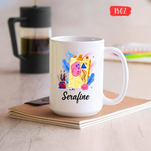 Miniatura 5 de Taza de café personalizada, taza de artista, regalo de artista para mujeres u hombres, regalos para artistas, taza para amantes del arte, taza