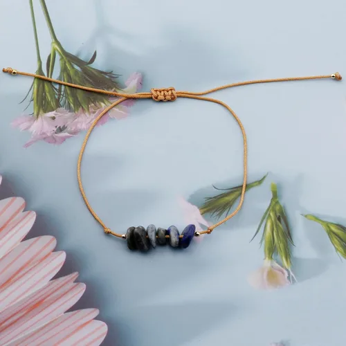 Miniatura 3 de Pulsera de piedra natural curativa energética, pulsera de amatista natural cruda, pulseras elásticas unisex