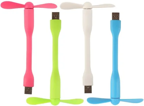 Miniatura 5 de Sokelinn-six Ventilador flexible USB, mini ventiladores de refrigeración portátiles alimentados por USB para banco de energía, portátil, PC, Rosa