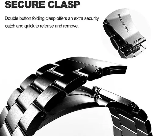 Miniatura 3 de DEALELE - Correas compatibles con Samsung Galaxy Watch 7 / FE / 6/6 Classic / 5/5 Pro / 4/4 Classic/Galaxy 3 de 41 mm, correa de repuesto de metal