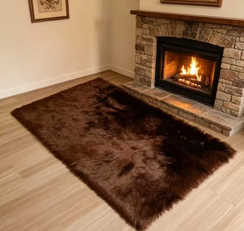 Miniatura 22 de Alfombra de piel sintética de 2 x 6 pies, color beige, lavable a máquina, súper suave, esponjosa, alfombra de piel de oveja mullida para dormitorio