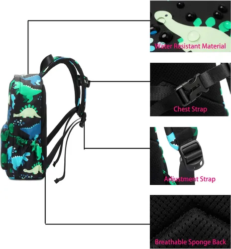 Miniatura 3 de Abshoo - Mochila infantil para preescolar con correa en el pecho