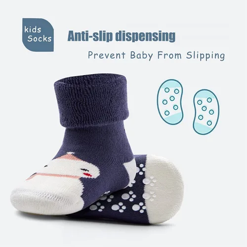 Miniatura 5 de Calcetines cálidos de invierno para bebés y niños, calcetines antideslizantes con agarres para bebés y niñas, calcetines de Navidad de felpa