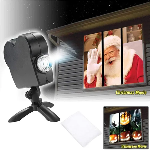 Miniatura 3 de Pantalla de proyector de ventana, película de proyección de Navidad, pantalla de proyección trasera de tela para Halloween, Navidad, videos, 5.9x3.9