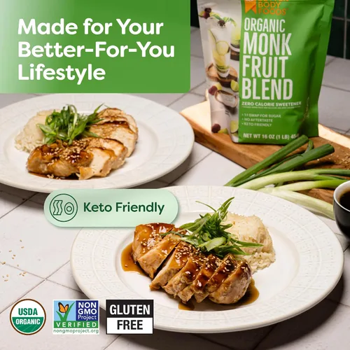 Miniatura 6 de BetterBody Foods Mezcla de edulcorante de alulosa de fruta de monje orgánico, sustituto de azúcar de caña cruda, cero calorías, apto para dieta