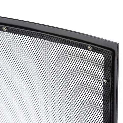 Miniatura 8 de UniFlame, S-1042, pantalla negra curvada de la chimenea del hierro forjado del solo panel
