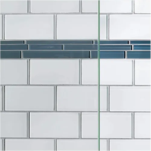 Miniatura 8 de Basco Infinity - Puerta de ducha semi-sin marco, cristal transparente AquaGlideXP, 27 a 28 pulgadas de ancho, acabado de bronce aceitado