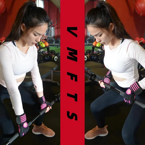Miniatura 5 de Guantes de levantamiento de pesas, guantes de entrenamiento acolchados con soporte para muñeca, guantes de gimnasio para mujeres y niñas, gimnasio