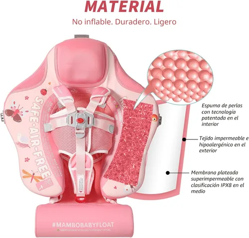 Miniatura 2 de Mambobaby Flotador con toldo mejorado no inflable para bebé, flotador inteligente de Mambo para natación, flotador de natación para bebé, flotador