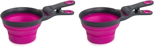 Miniatura 23 de Dexas Pets Cuchara KlipScoop Plegable Plegable para Comida Seca de Perro y Clip para Bolsa de Comida de Perro, Capacidad de 2 Tazas, Azul Pro Azul
