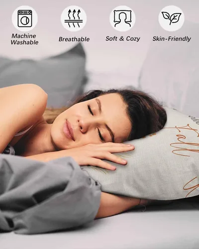 Miniatura 5 de Fundas de almohada de tamaño estándar de Acción de Gracias, 2 paquetes de fundas de almohada suaves decorativas para sofá de cuerpo largo, con Azul