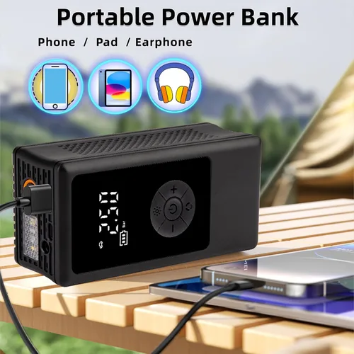 Miniatura 3 de Inflador de Neumáticos Compresor de Aire Portátil para Coche Pelota y Baloncesto para Pelotas Deportivas, Bomba de Aire Automática para Neumáticos