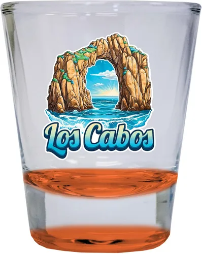 Miniatura 4 de Los Cabos Mexico Design C Souvenir - Vaso de chupito redondo de 1.5 onzas, color azul, paquete de 2