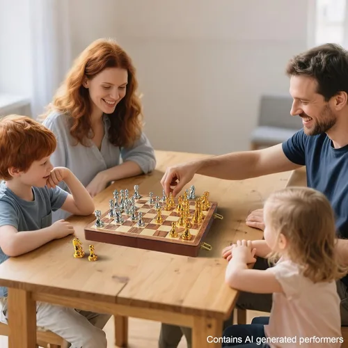 Miniatura 6 de BIVOMON Juego de ajedrez de metal para adultos y niños, tablero de ajedrez de madera plegable de 12 pulgadas con piezas de ajedrez de metal, juego