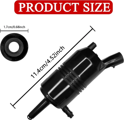 Miniatura 2 de Bomba para lavaparabrisas, OEM # 385-232316A 89025062 8-6710, bomba de limpiaparabrisas 11-513 compatible con Chevrolet Chevy, Buick, GMC, Pontiac