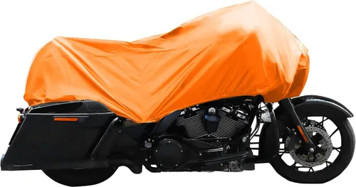 Miniatura 8 de X AUTOHAUX Cubierta de Motocicleta para Moto de Calle Scooter Media Cubierta Ligera Exterior Impermeable Protector contra Lluvia y Polvo Negro