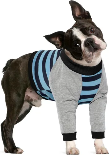 Miniatura 18 de FUAMEY Manga de recuperación para perros con protector de codo, camisa para perros para dejar de lamer las articulaciones, traje de manga larga