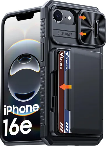 Miniatura 28 de Vizvera para iPhone 16 Pro Max Funda tipo cartera RFID [Soporte para tarjetas][Control de cámara][Cubierta de cámara] Funda protectora de silicona
