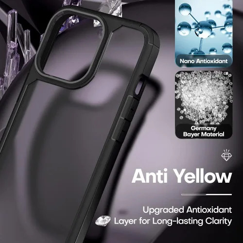 Miniatura 4 de TAURI Funda para iPhone 13 Pro Max, [no amarillenta] [protección contra caídas de grado militar] Funda a prueba de golpes para iPhone 13 Pro Max