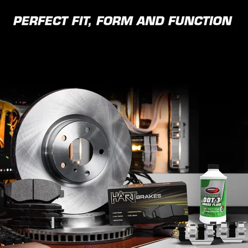 Miniatura 6 de Hart Brakes Kit Frenos y Rotores Delanteros Pastillas de Freno Delanteros Rotores y Pastillas de Freno Pastillas de Freno y Rotores
