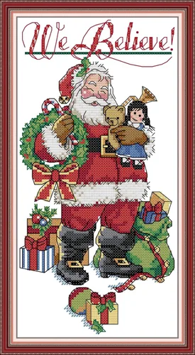 Miniatura 13 de Howie's Needlepoint Kits de punto de cruz, kits de bordado de patrón navideño preimpreso de 14 quilates, gama completa de kits de costura