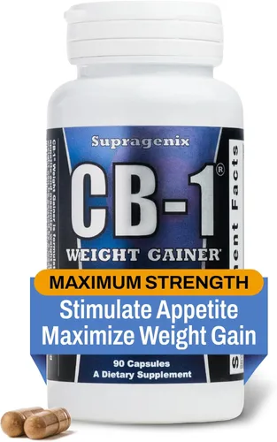 Supragenix CB-1 Píldoras para aumentar de peso (90 unidades) | Apoyo para ganar peso para mujeres y hombres | Potenciador del apetito clínicamente