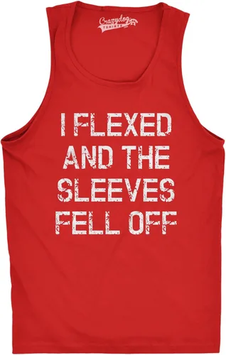 Camiseta sin mangas para hombre con diseño gracioso de I Flexed and The Sleeves Fell Off, camiseta para entrenamiento en el gimnasio