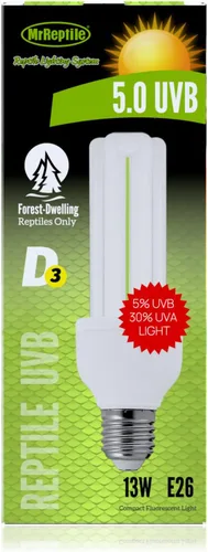 Miniatura 6 de MRREPTILE Luz de reptil UVB, 13 W 5.0 UVB para reptiles, luz de reptiles UVA UVB, lámpara UVB para reptiles tropicales, serpiente camaleón, lagarto