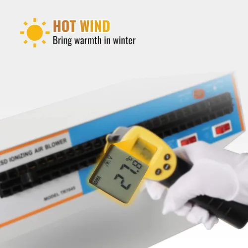 Miniatura 8 de Hanchen Soplador de aire ionizante ionizador antiestático Ventilador estático Ionizador de descarga estática electrostática Soporte de doble