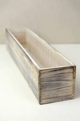Miniatura 2 de Richland Maceta de madera blanca lavada de 20 x 4 pulgadas