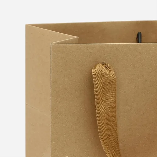Miniatura 8 de Bolsa de regalo de papel kraft pequeña con fondo cuadrado con asas (kraft natural, 4 x 4 x 4 pulgadas, 10 unidades)