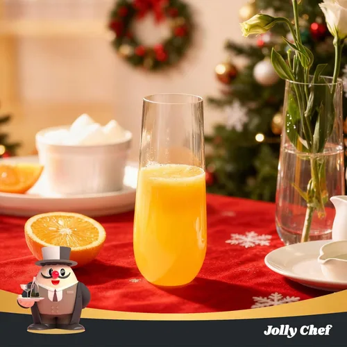Miniatura 9 de JOLLY CHEF Paquete de 36 copas de champán de plástico sin tallo de 9 onzas, copas de champán de plástico transparentes sin tallo, cristalinas