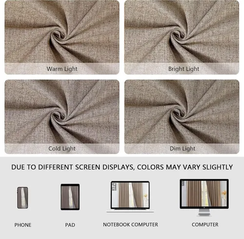 Miniatura 9 de IGEMAEVE Cortinas 100% opacas de 108 pulgadas de largo para dormitorio, juego de 2 paneles de cortinas opacas con bolsillo para barra y pestaña