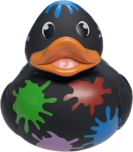 Miniatura 3 de Big Rubber Ducky - Mezcla coleccionable (5.5 pulgadas) de alienígena, robot, dinosaurio, splat, ninja, confeti, corazón rosa, amarillo, unicornio